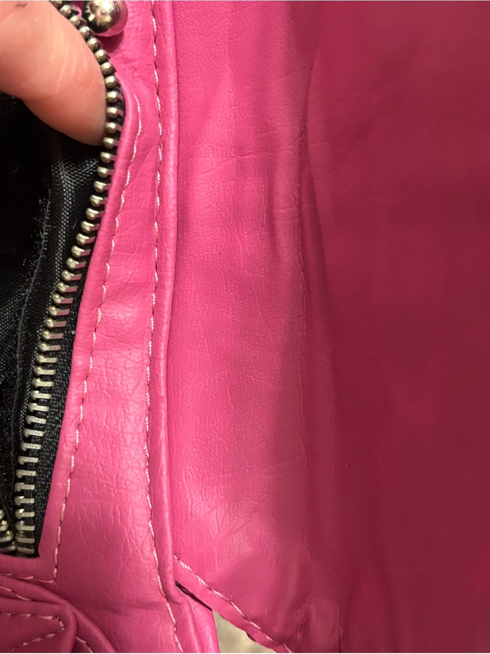 ***HOLD*** Hot Pink Leather Hip Harness Bag - Picture 6 of 8